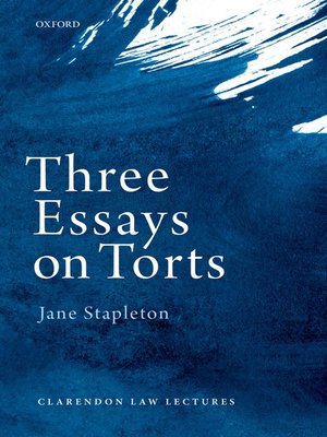 cover image of Three Essays on Torts